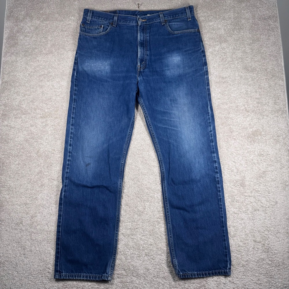 Levis 505 Regular Straight Leg Jeans Mens 40x32 Medium Wash Blue Denim 505-0216